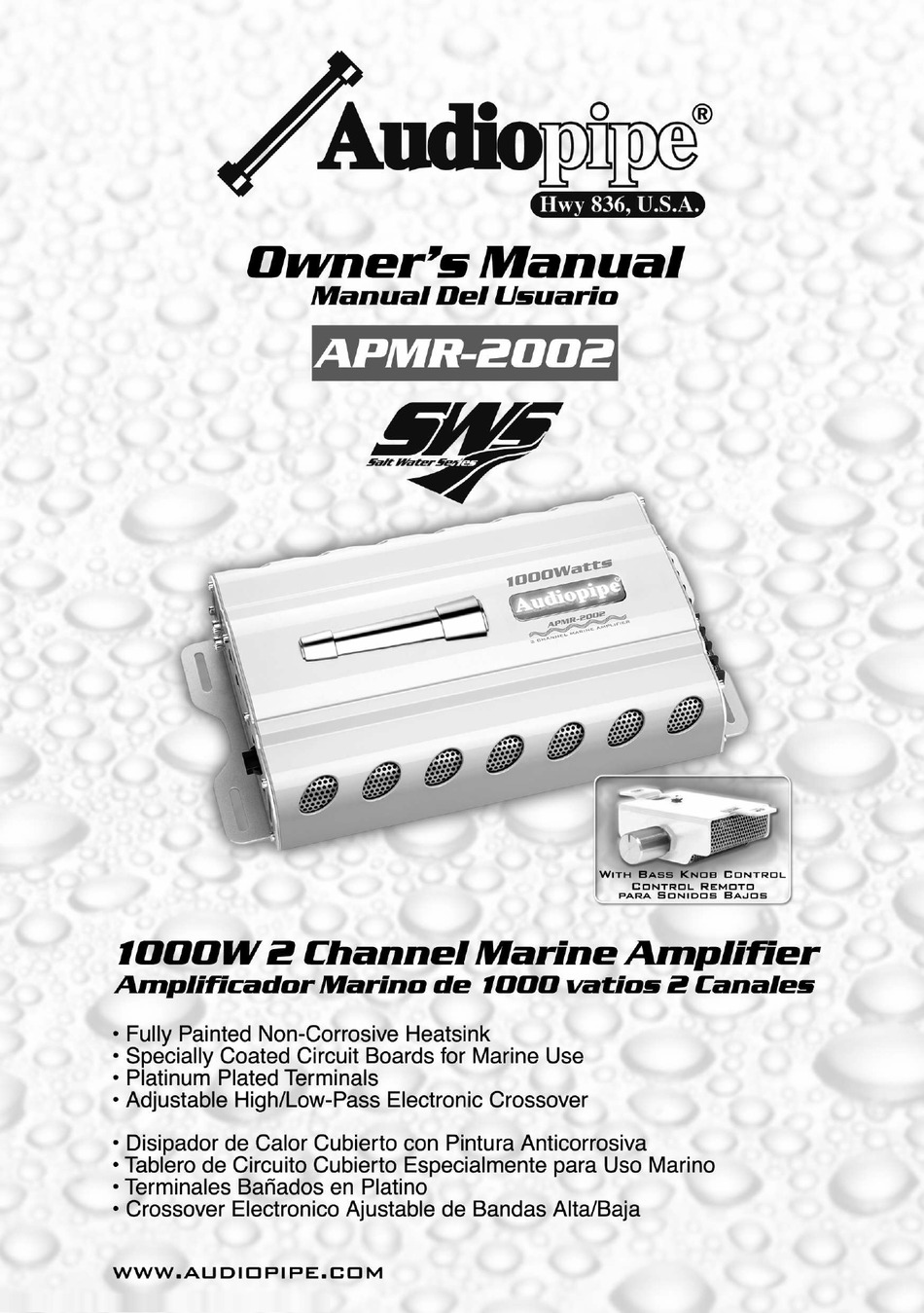 AUDIOPIPE APMR2002 OWNER'S MANUAL Pdf Download ManualsLib