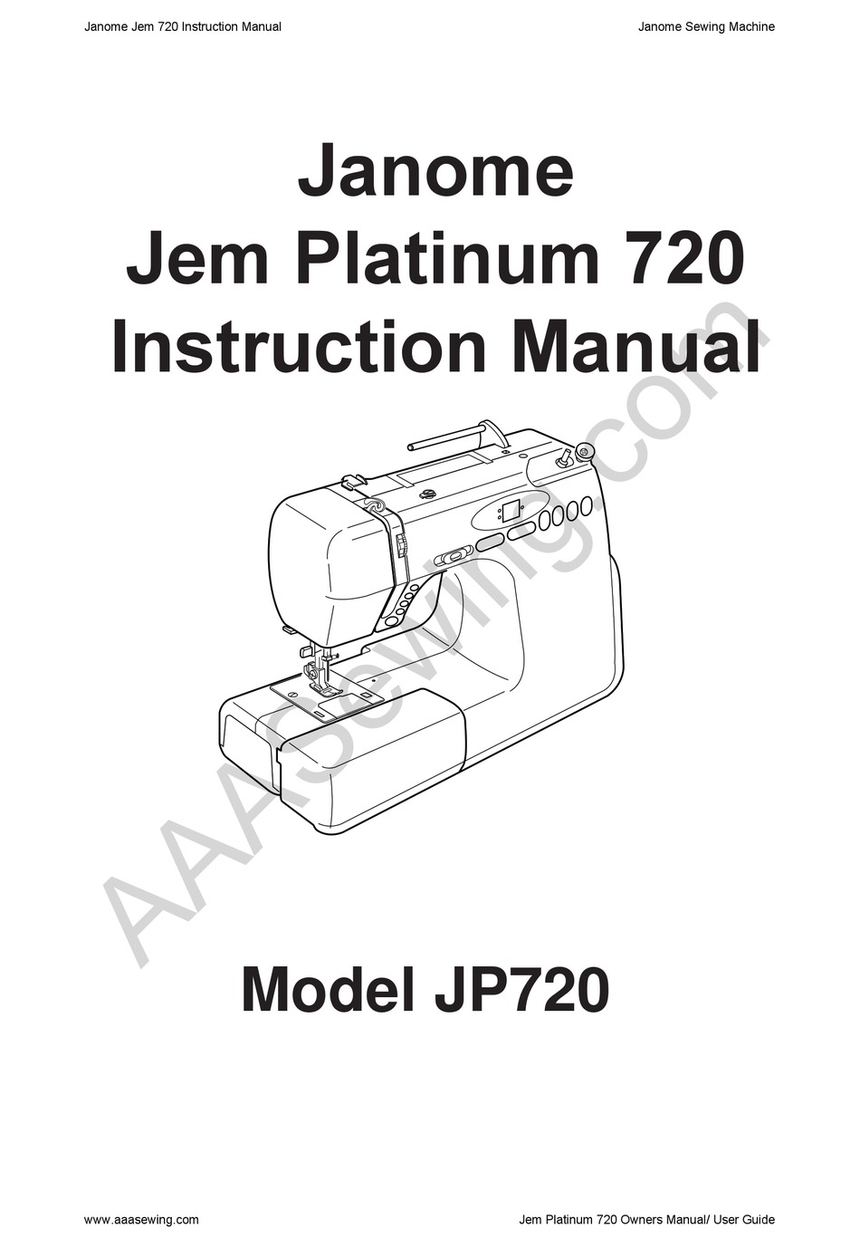 janome harmony 5050 user manual