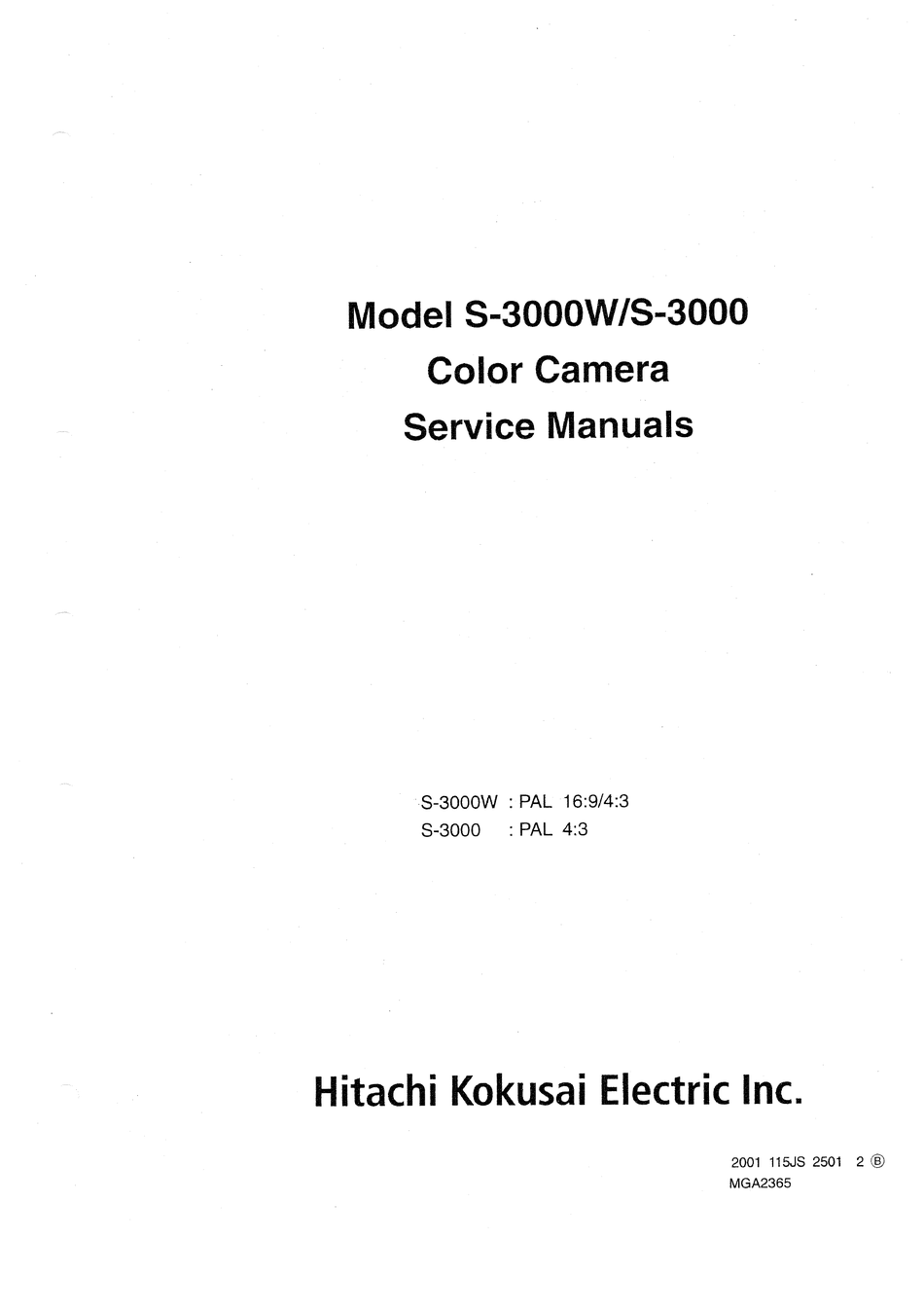 HITACHI S-3000W SERVICE MANUAL Pdf Download | ManualsLib