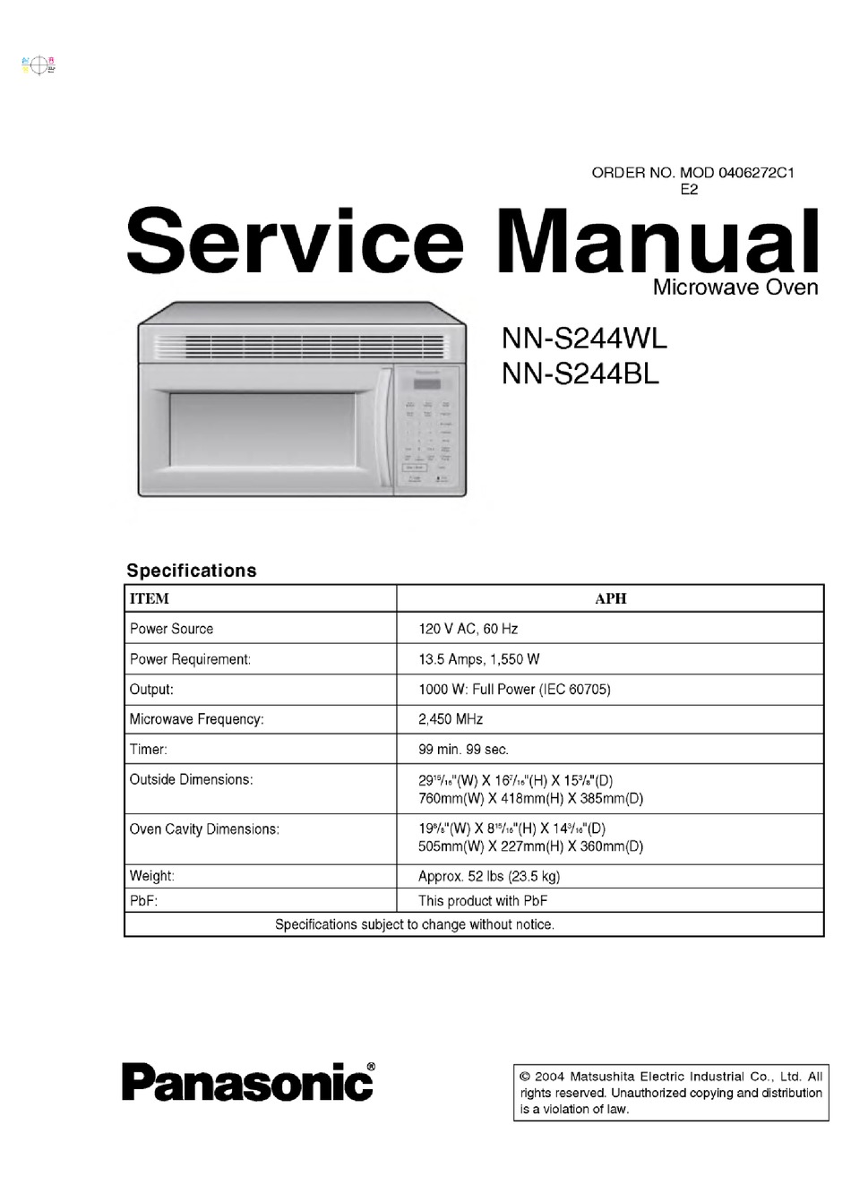 panasonic nn s251wm