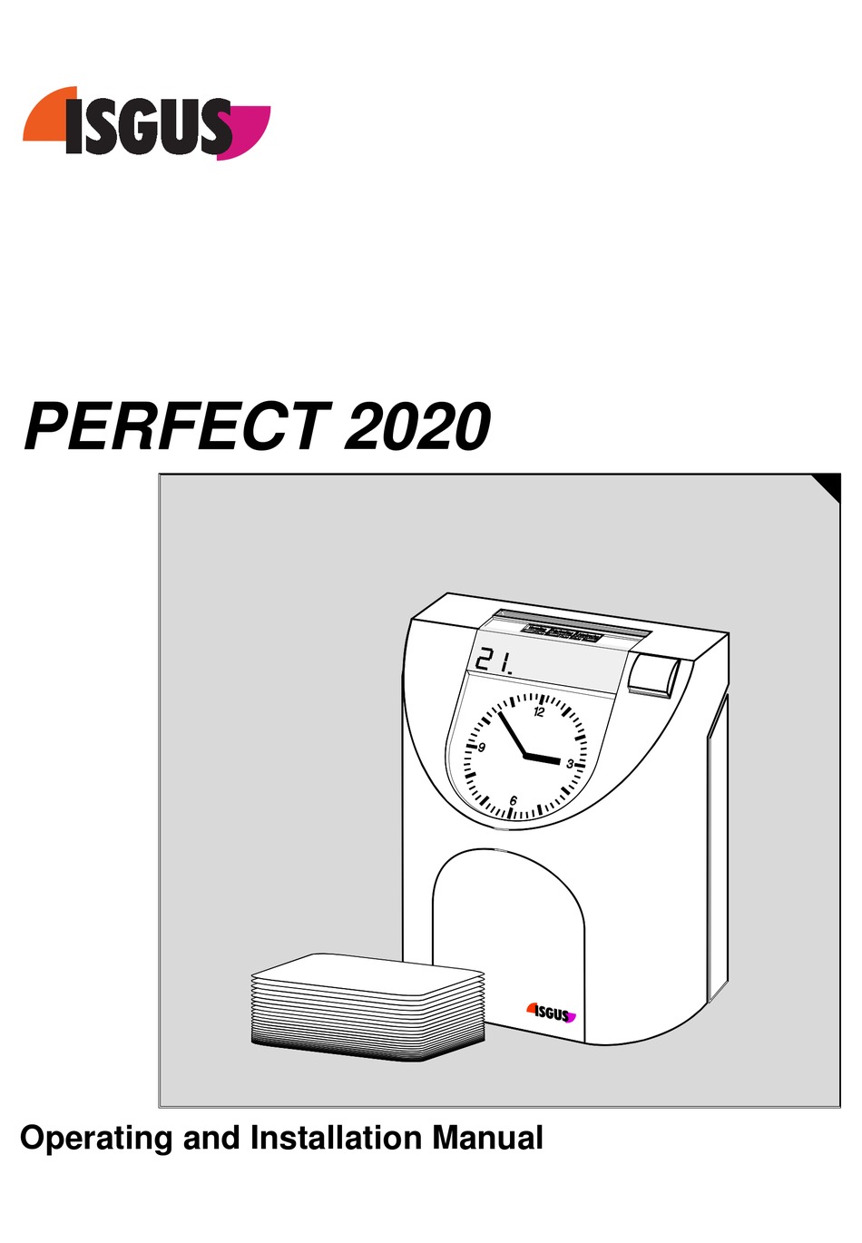 ISGUS PERFECT 2020 OPERATING AND INSTALLATION MANUAL Pdf Download