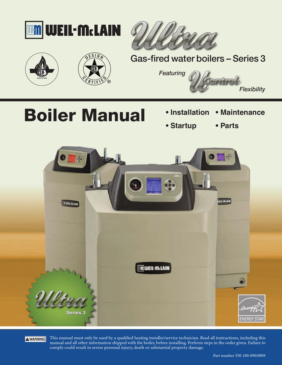 Weil Mclain Ultra 3 Series User Manual Pdf Download Manualslib