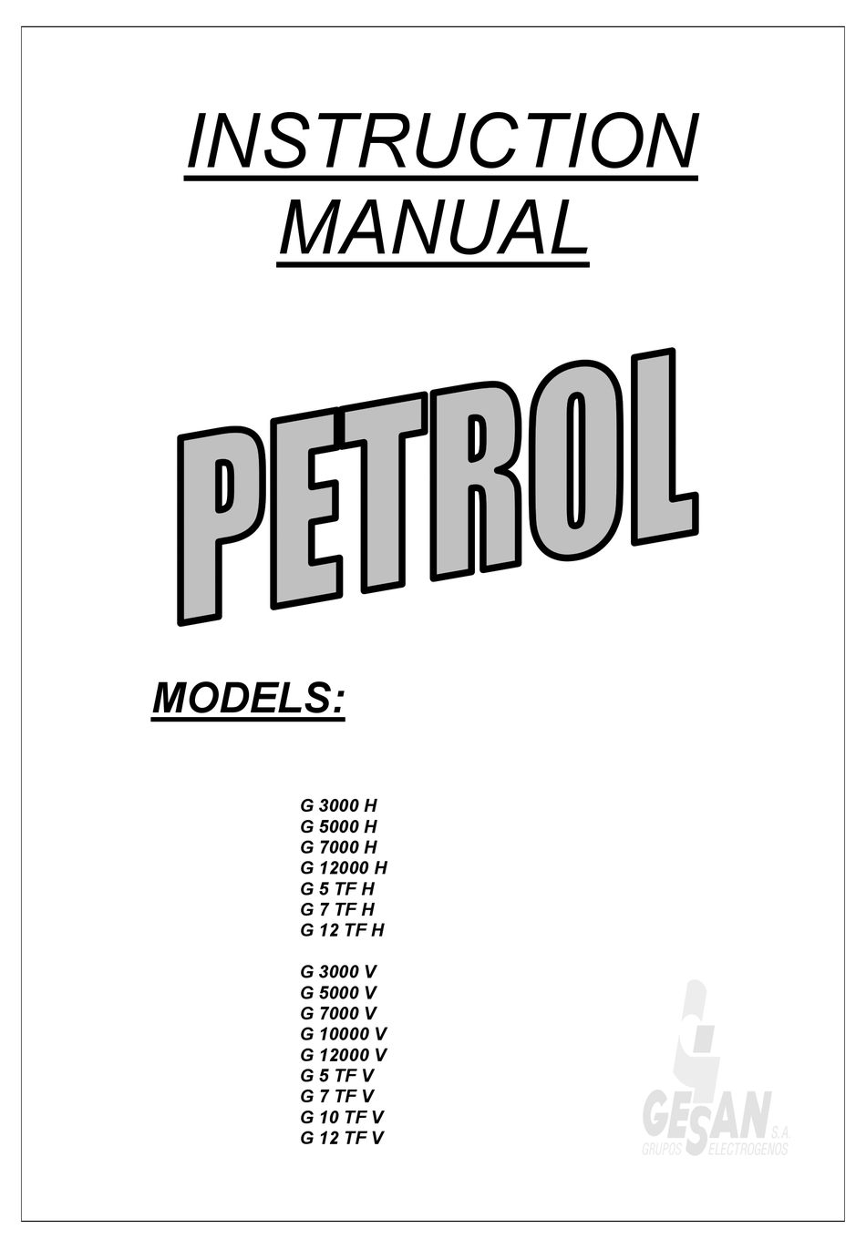 Gesan G 3000 H Instruction Manual Pdf Download Manualslib