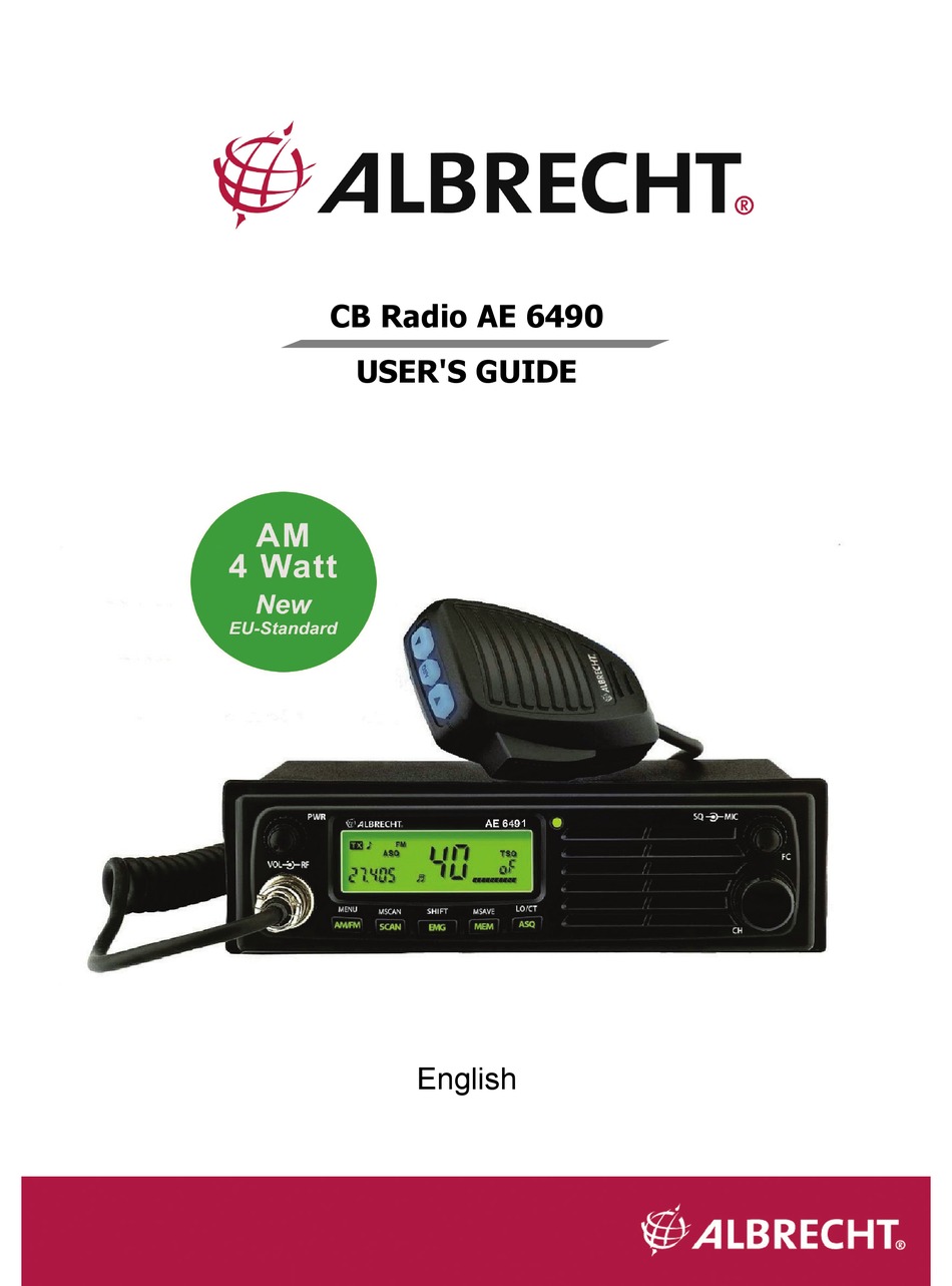 Albrecht Cb Radio Ae 6490 User Manual Pdf Download Manualslib