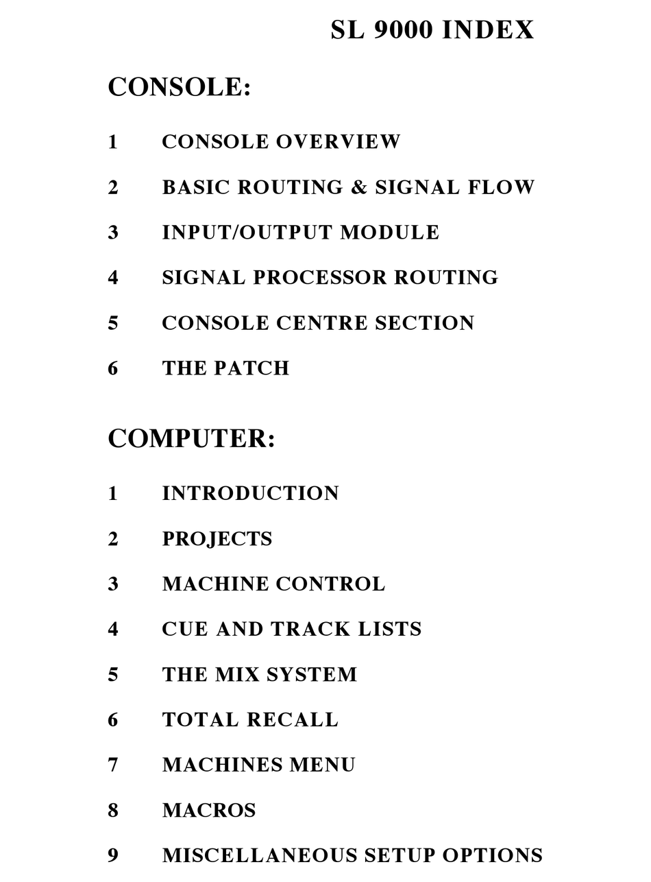 Solid State Logic Sl 9000 J Series Operator S Manual Pdf Download Manualslib