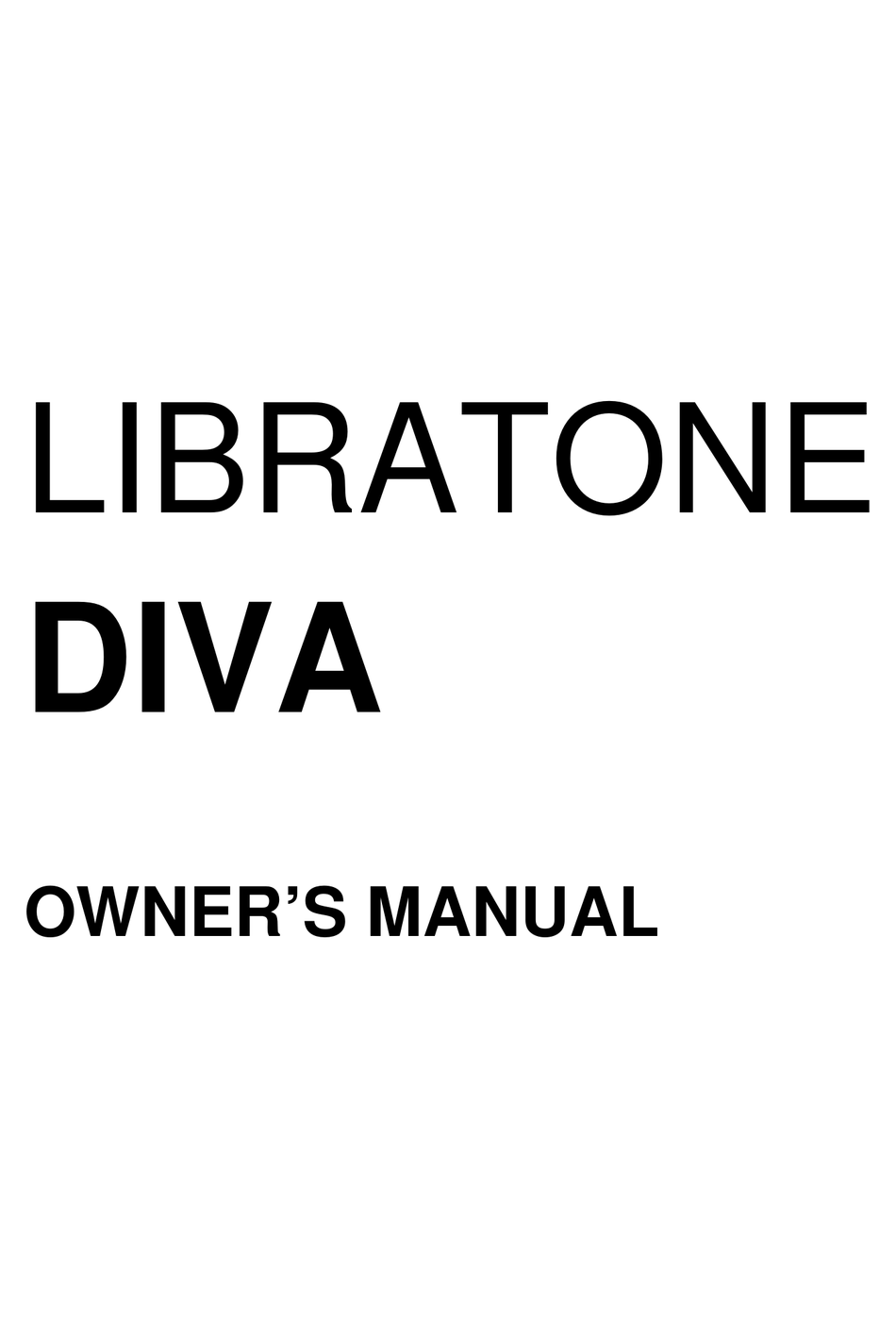 LIBRATONE DIVA OWNER'S MANUAL Pdf Download |
