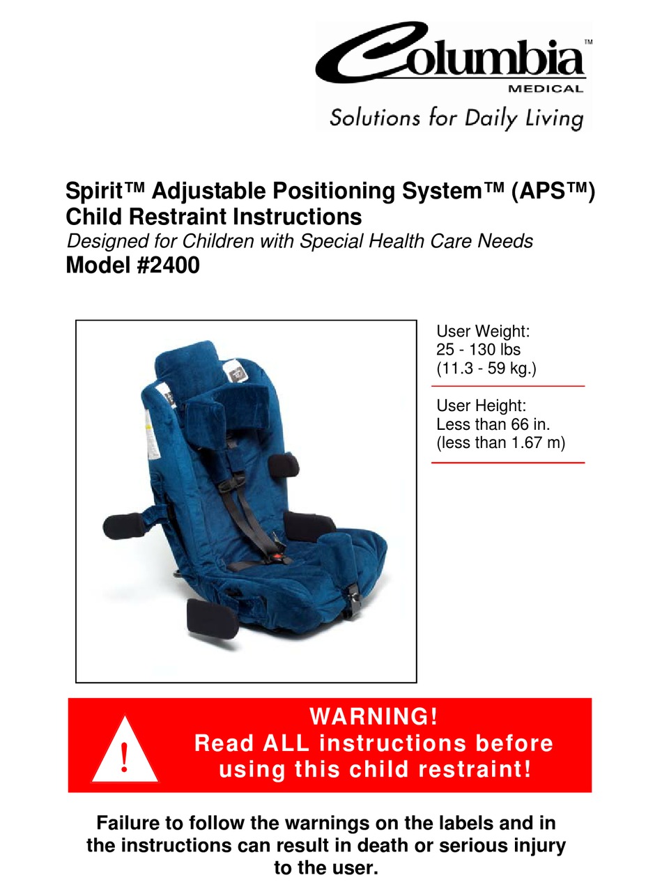 Spirit Plus APS Special Needs Car Seat