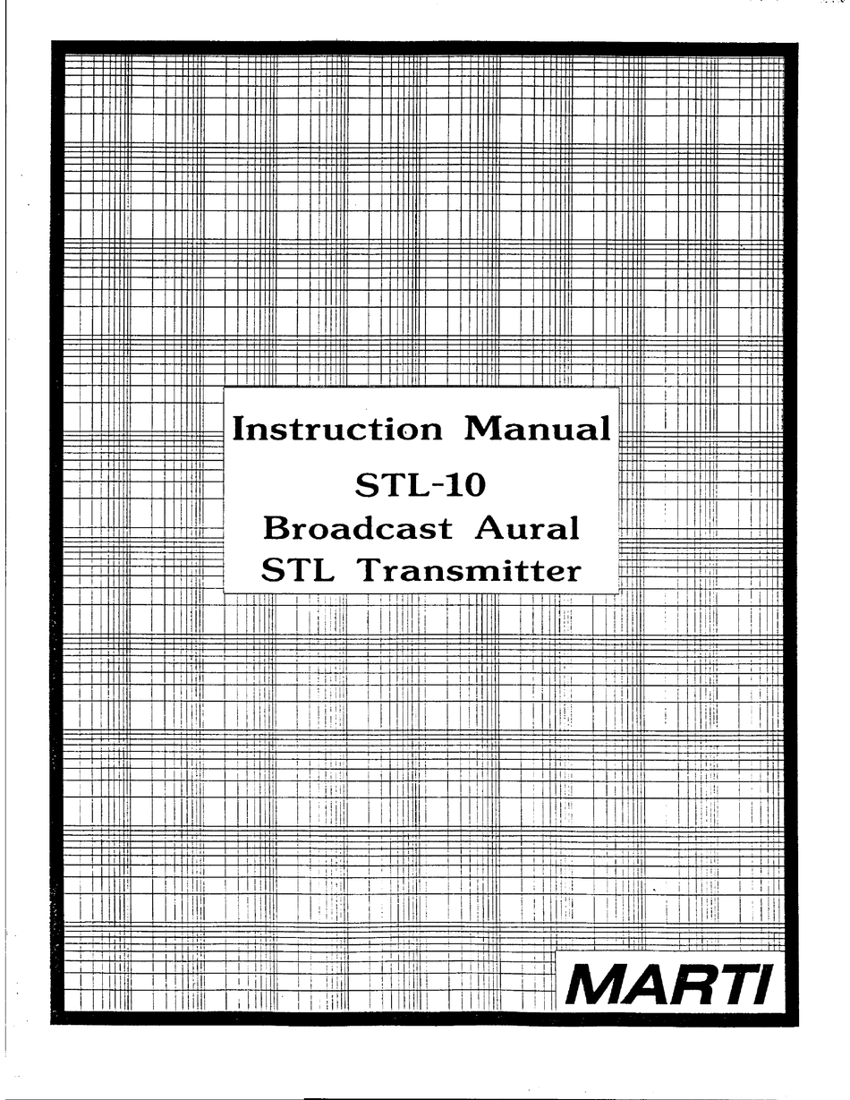 Marti Electronics Stl 10 Instruction Manual Pdf Download Manualslib Marti Electronics Stl 10 Instruction Manual Pdf Download Manualslib