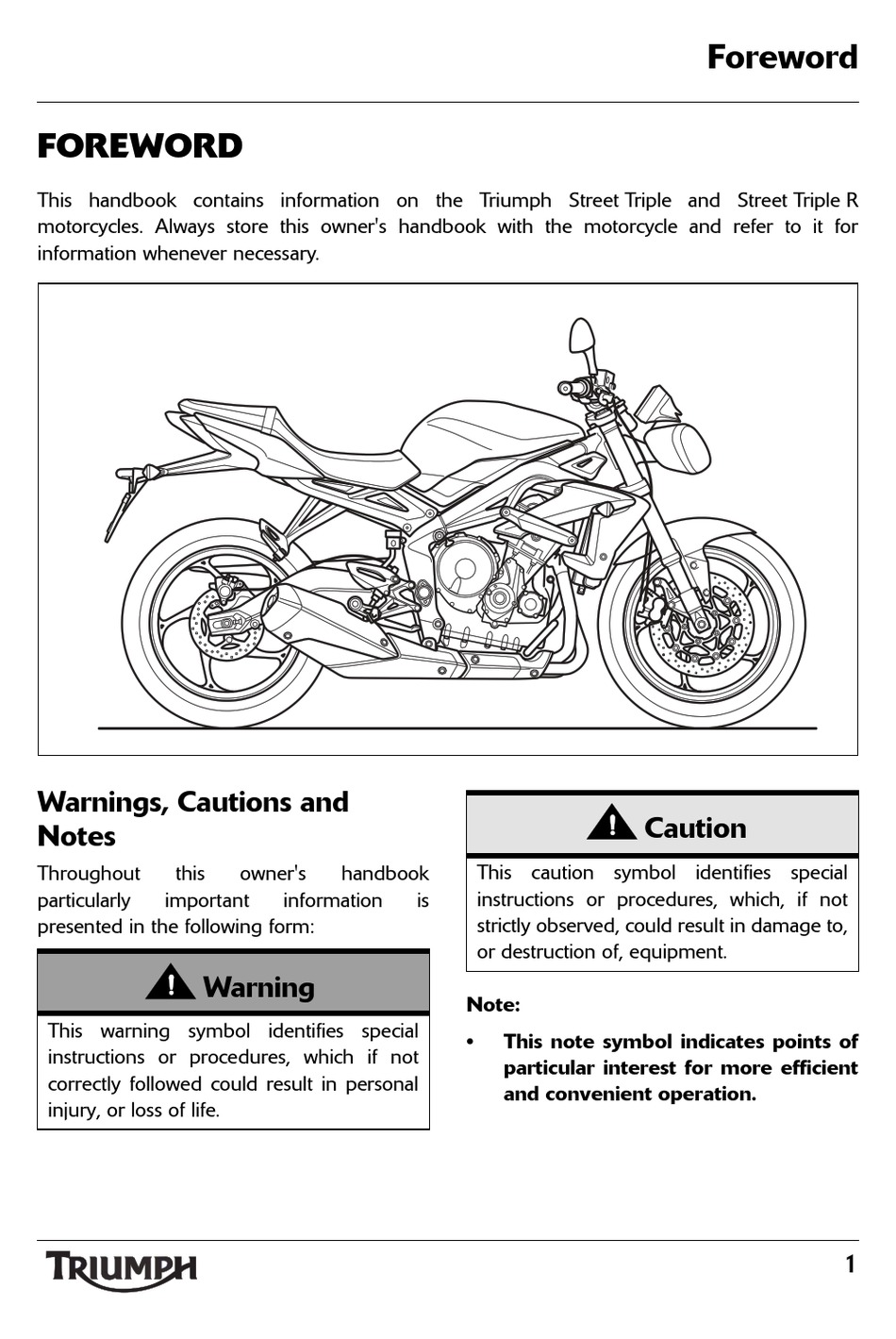 Triumph Street Triple Owner S Handbook Manual Pdf Download Manualslib Triumph Street Triple Owner S Handbook Manual Pdf Download Manualslib