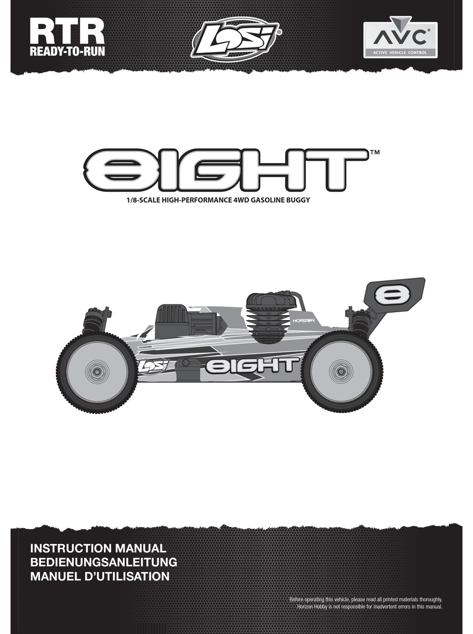 TLR 8IGHT-X Manual Team Losi Racing Nitro