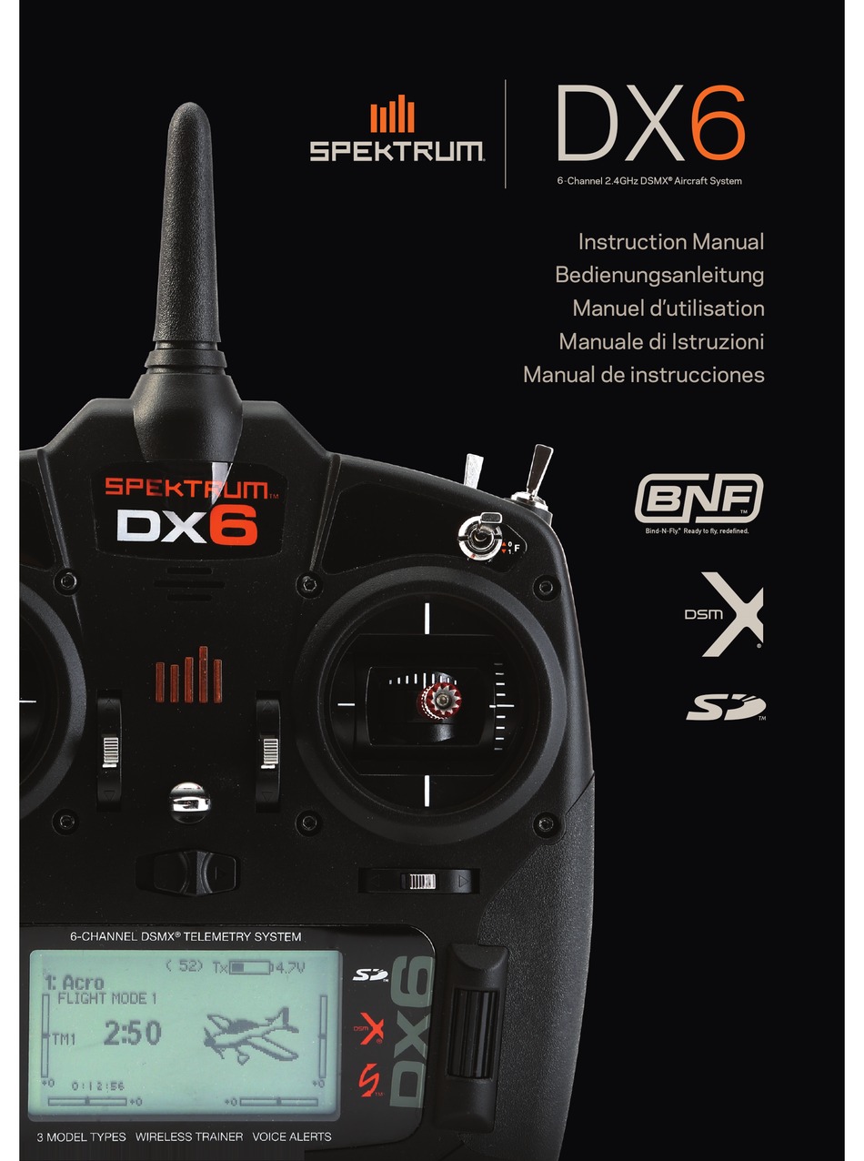SPECTRUM DX6 INSTRUCTION MANUAL Pdf Download | ManualsLib | Spektrum Dx6 Rc Wiring Diagram | | ManualsLib