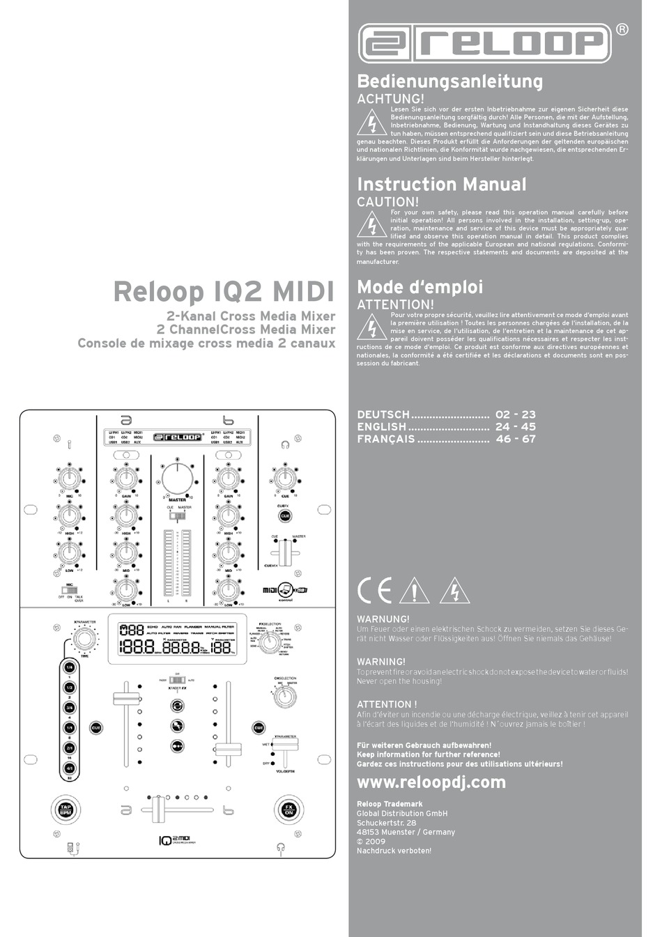 RELOOP IQ2 MIDI INSTRUCTION MANUAL Pdf Download | ManualsLib