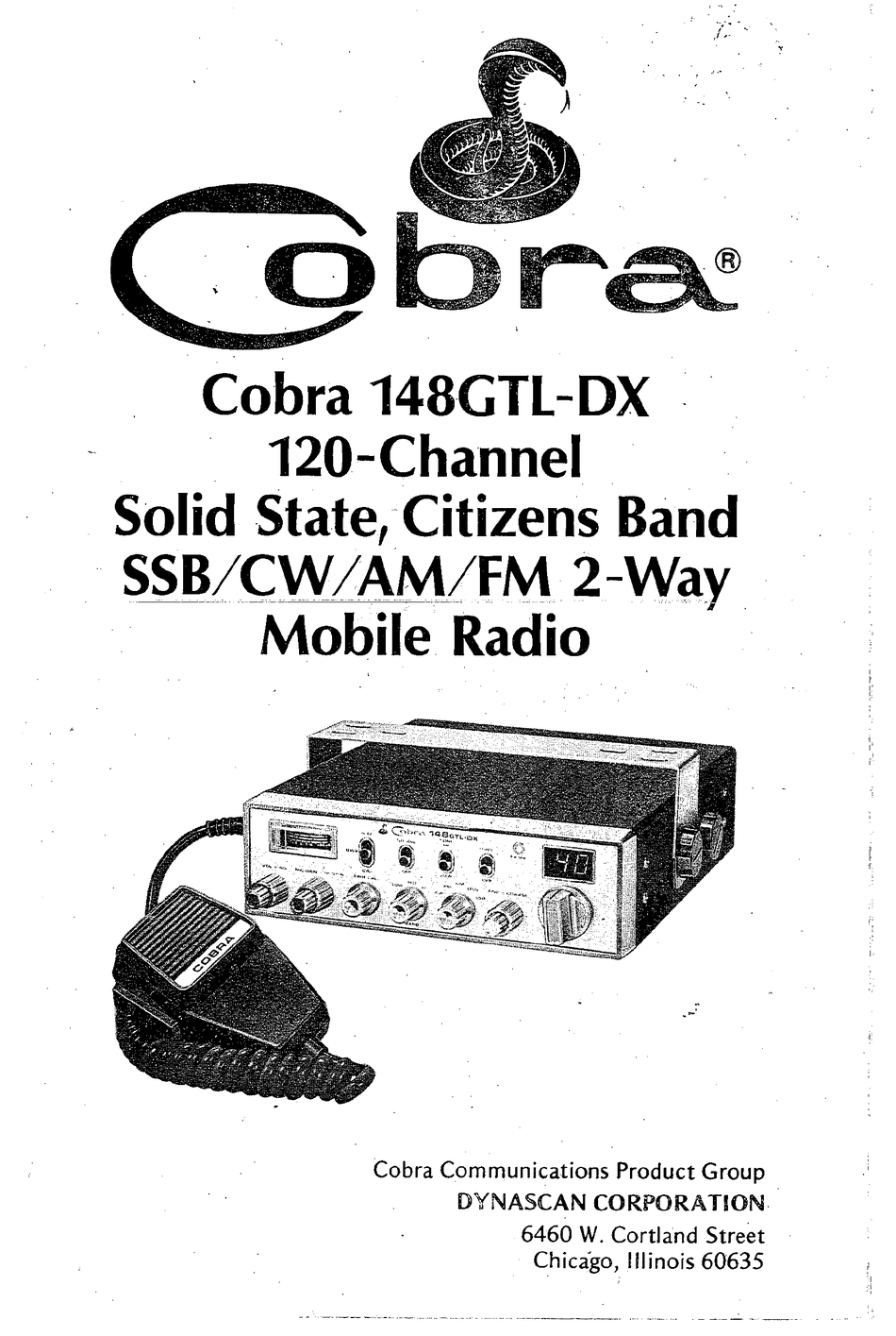 Cobra 148gtl Dx Instruction Manual Pdf Download Manualslib