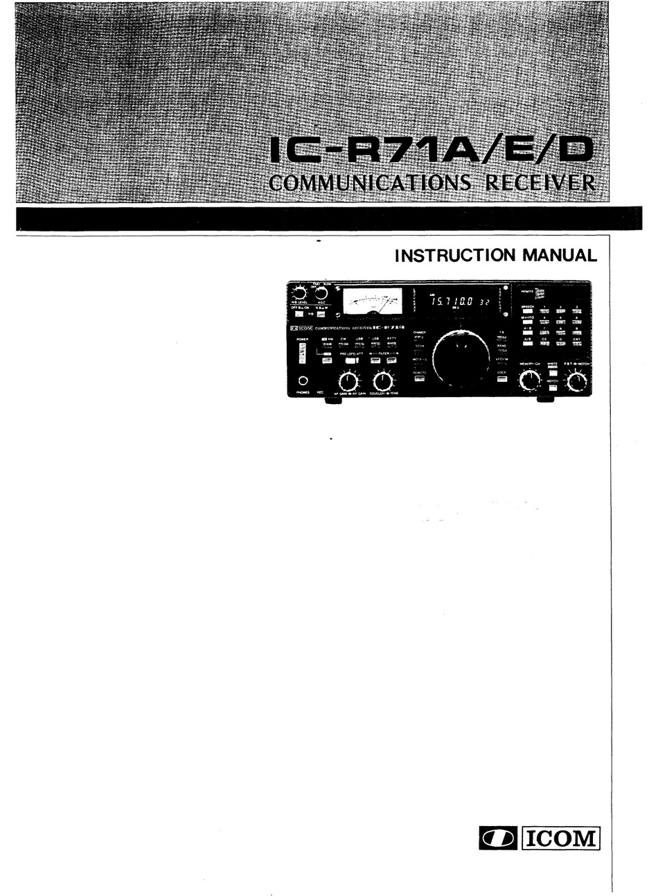 ICR71A INSTRUCTION MANUAL Pdf Download ManualsLib