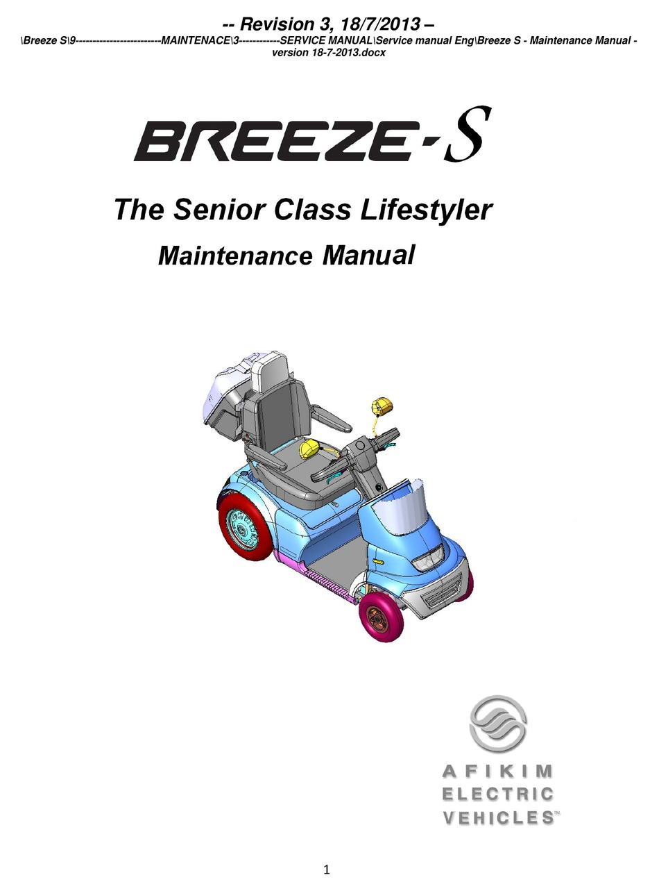 Afikim Breeze S Maintenance Manual Pdf