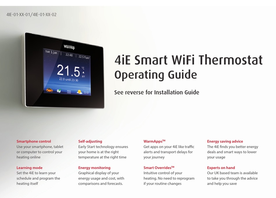 warmup thermostat 4ie manual