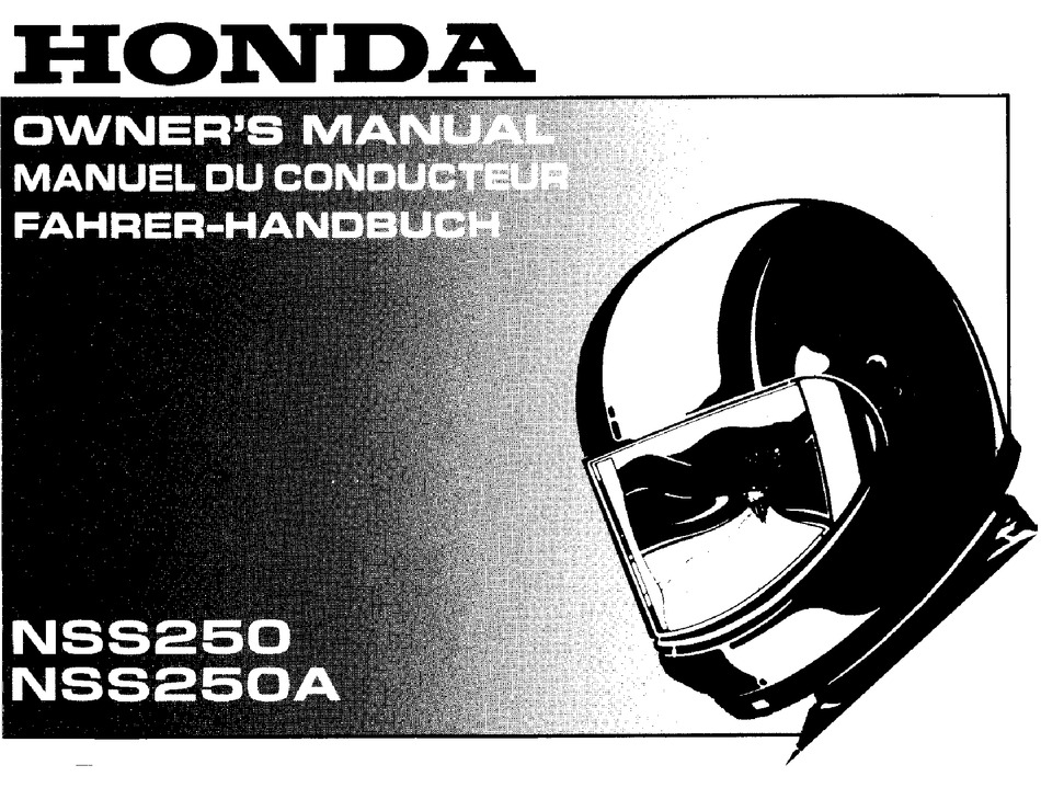 Honda Nss250 Owner S Manual Pdf Download Manualslib