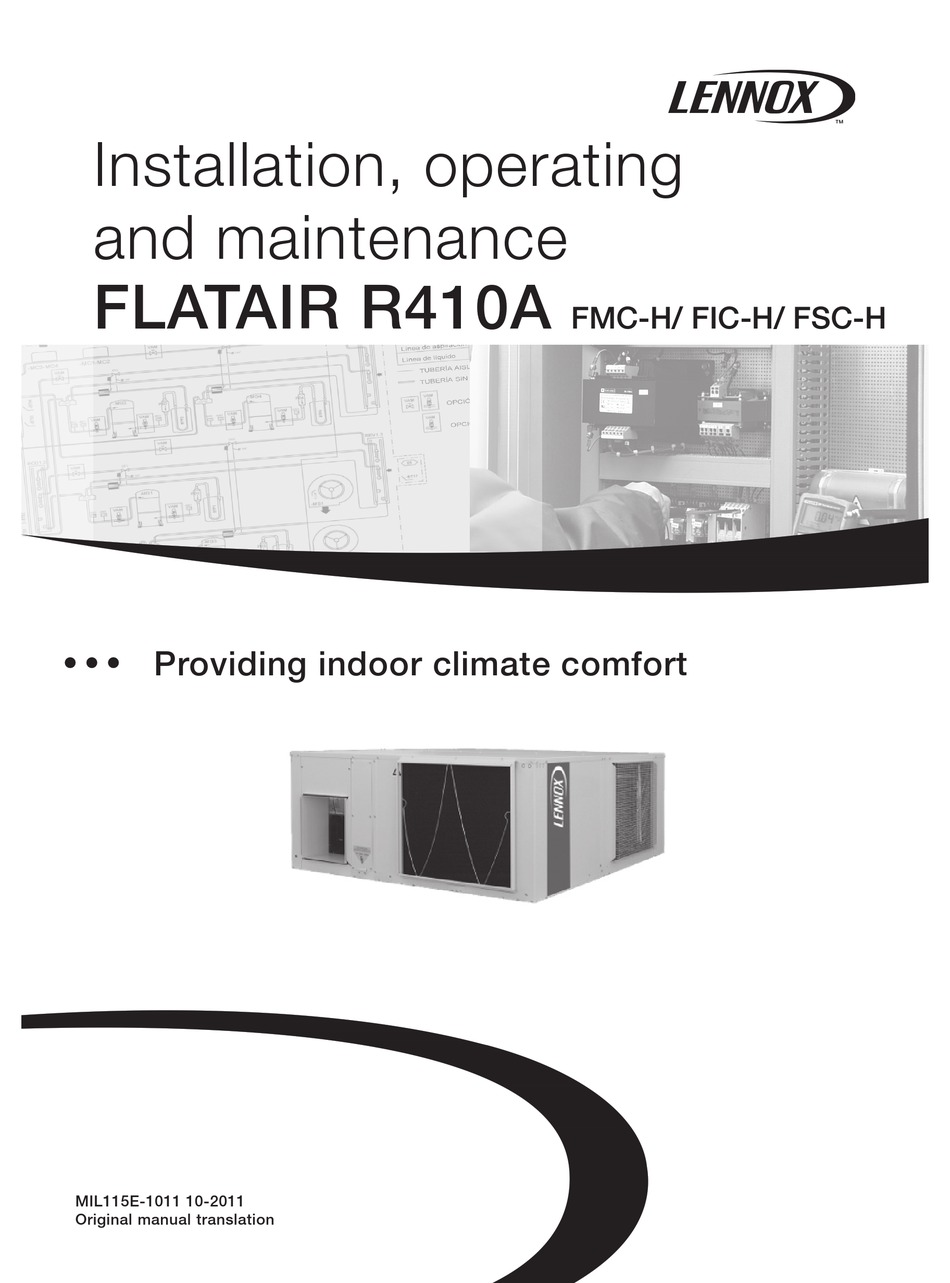 Lennox Flatair Fmc H Installation Operating And Maintanance Manual Pdf Download Manualslib