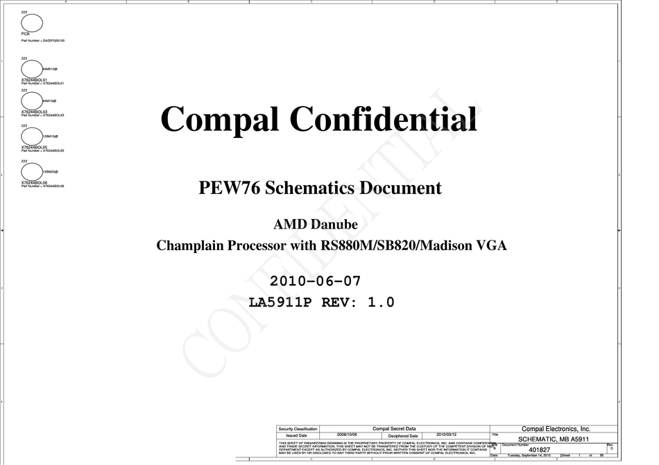 COMPAL PEW76 SCHEMATICS DOCUMENT Pdf Download | ManualsLib