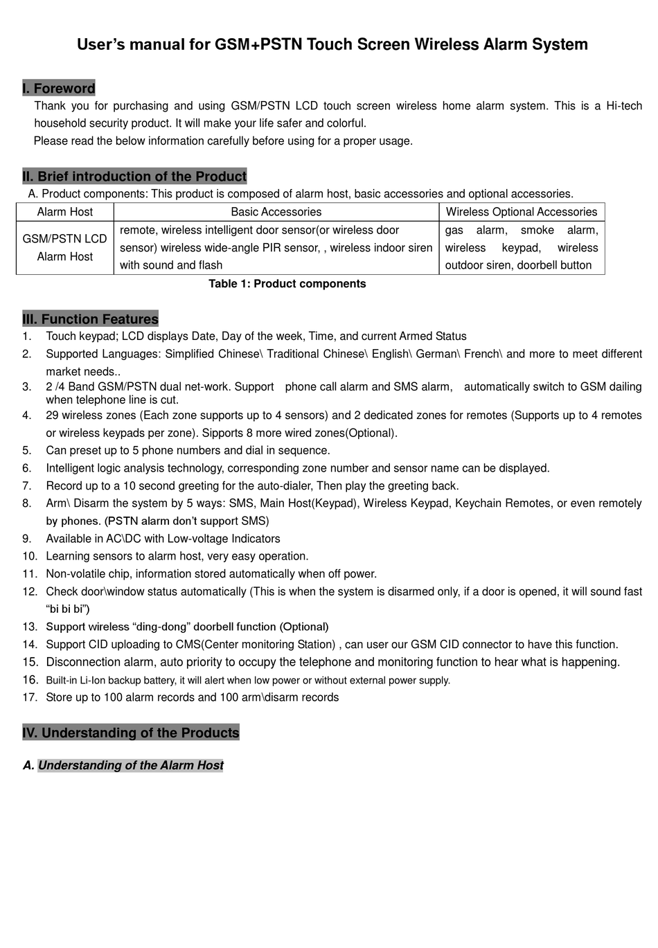 System user manual. System user manual