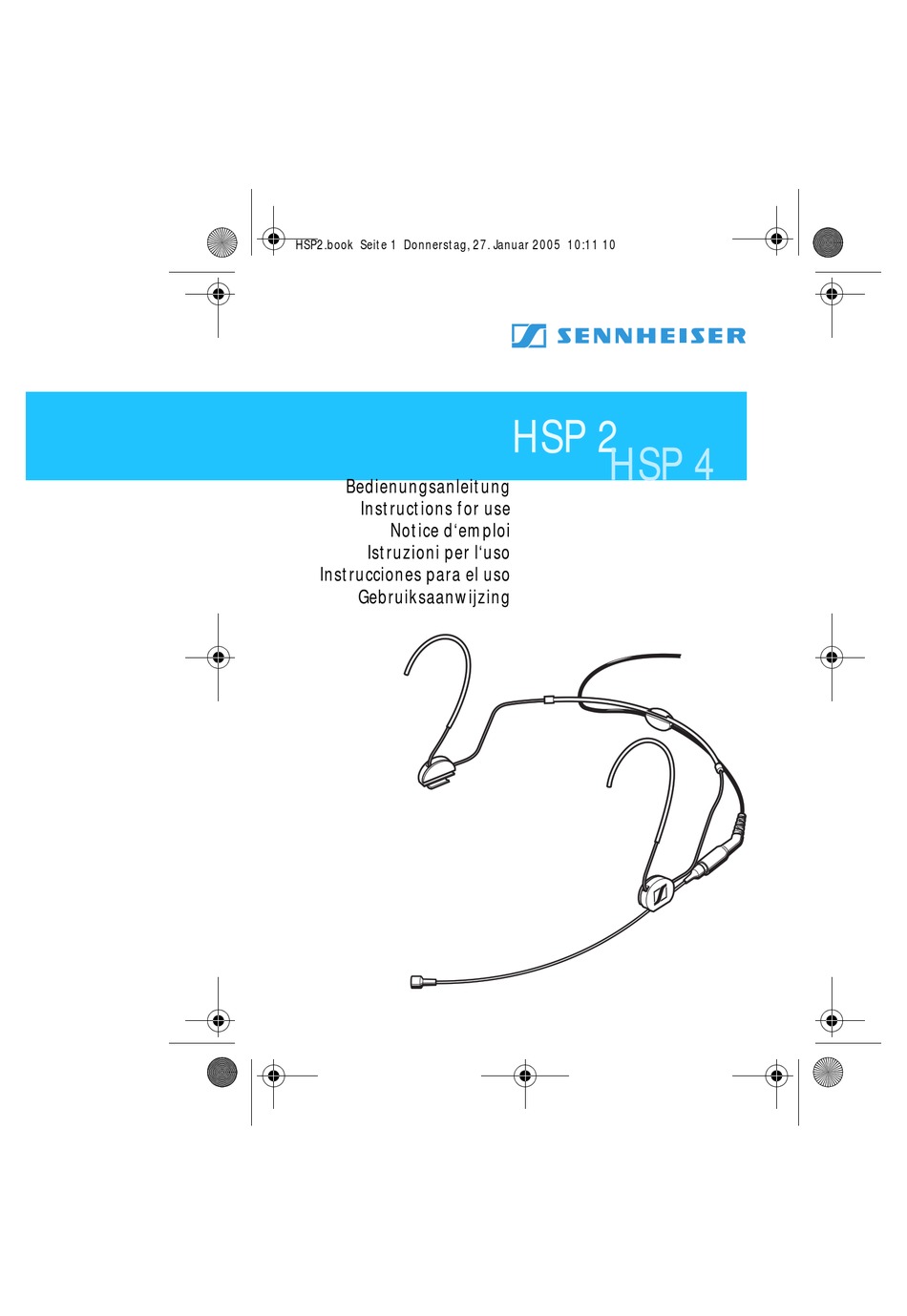 SENNHEISER HSP 2 INSTRUCTIONS FOR USE MANUAL Pdf Download ManualsLib