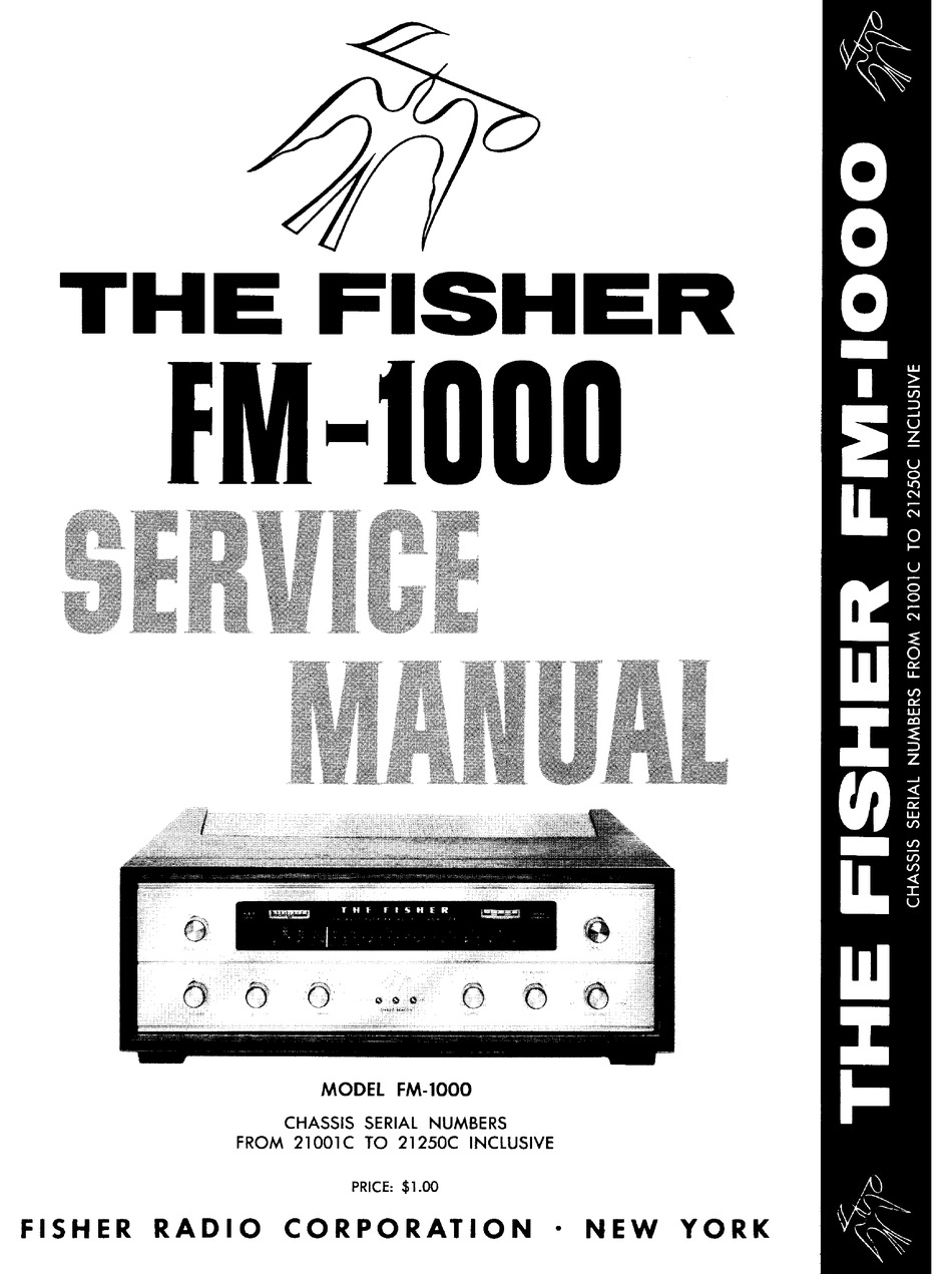 Fisher FM-1000 FM1000 Service Manual 