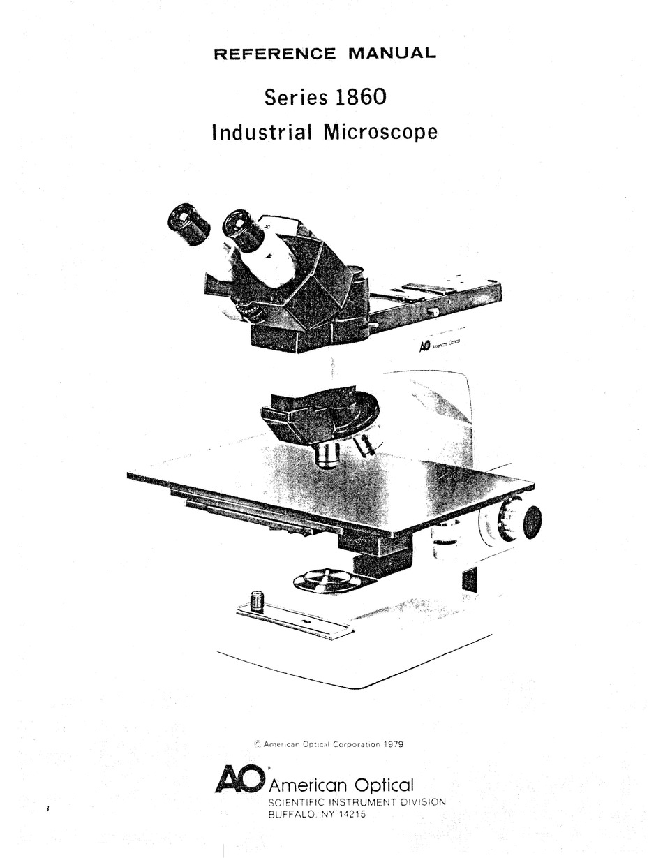AMERICAN OPTICAL 1860 SERIES REFERENCE MANUAL Pdf Download ManualsLib