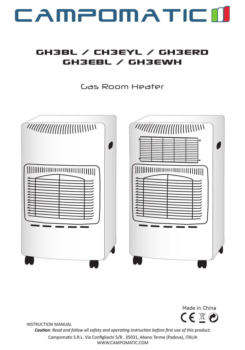 CAMPOMATIC GH3BL INSTRUCTION MANUAL Pdf Download ManualsLib