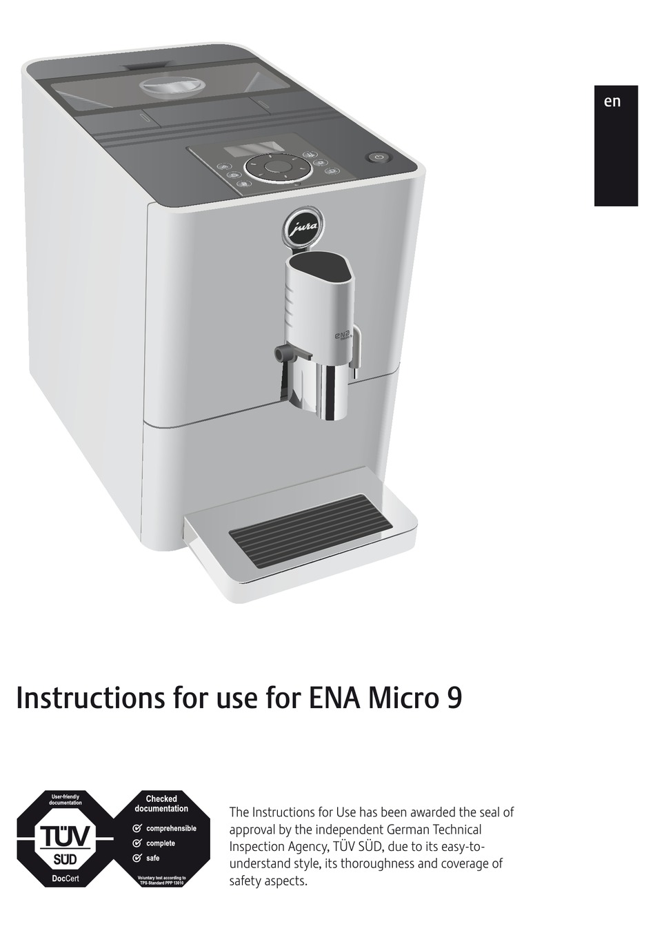 JURA ENA MICRO 9 USER INSTRUCTIONS Pdf Download | ManualsLib