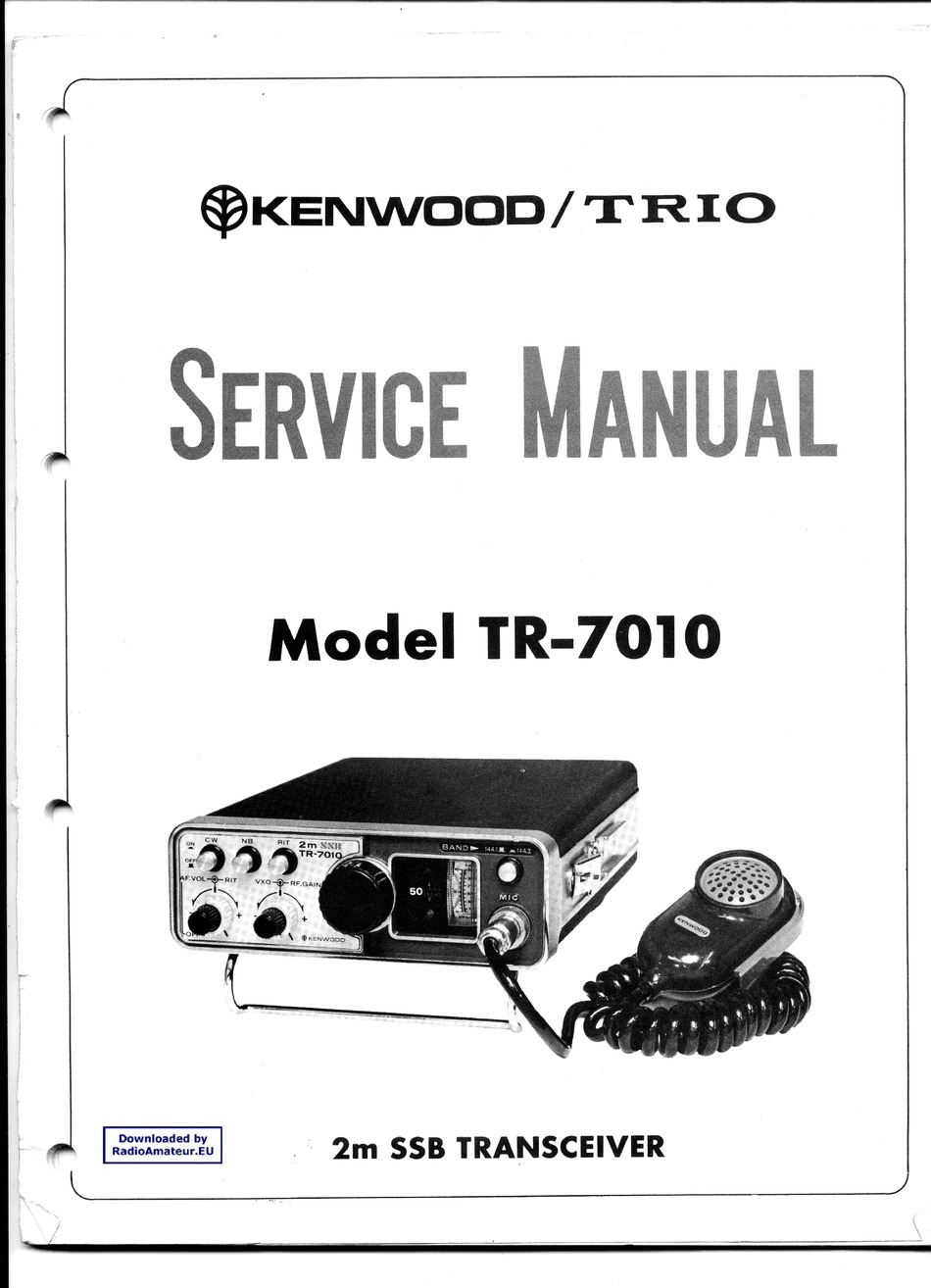 KENWOOD TRIO TR-7010 SERVICE MANUAL Pdf Download | ManualsLib