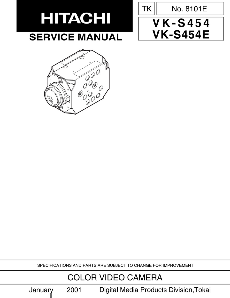 Hitachi Vk S454 Service Manual Pdf Download Manualslib