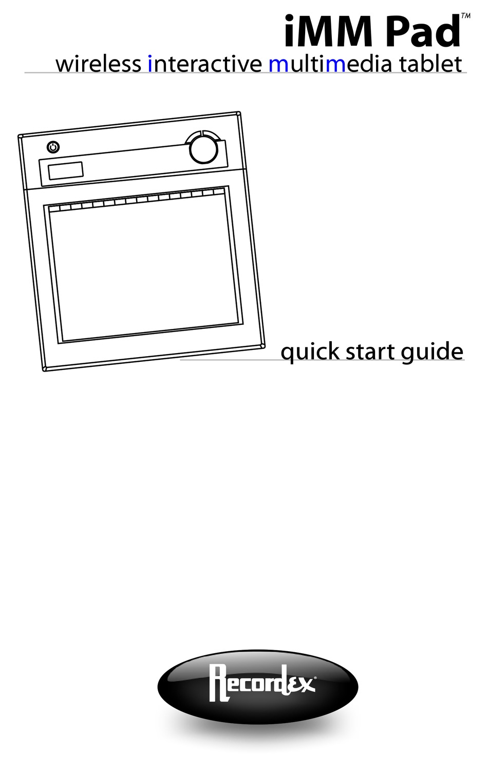RECORDEX IMM PAD QUICK START MANUAL Pdf Download ManualsLib