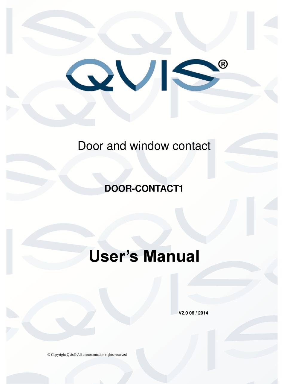 QVIS DOORCONTACT1 USER MANUAL Pdf Download ManualsLib