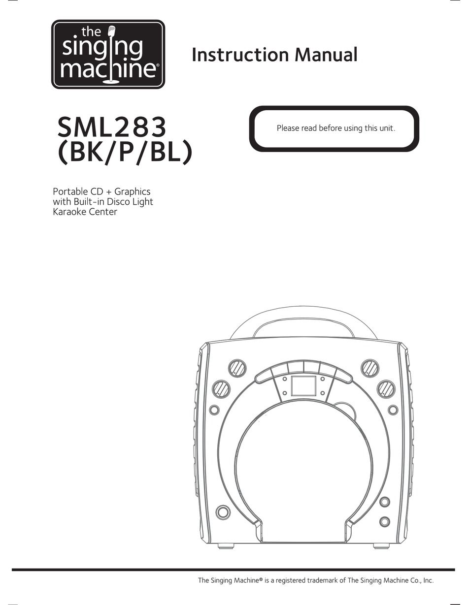 THE SINGING MACHINE SML283 INSTRUCTION MANUAL Pdf Download ManualsLib