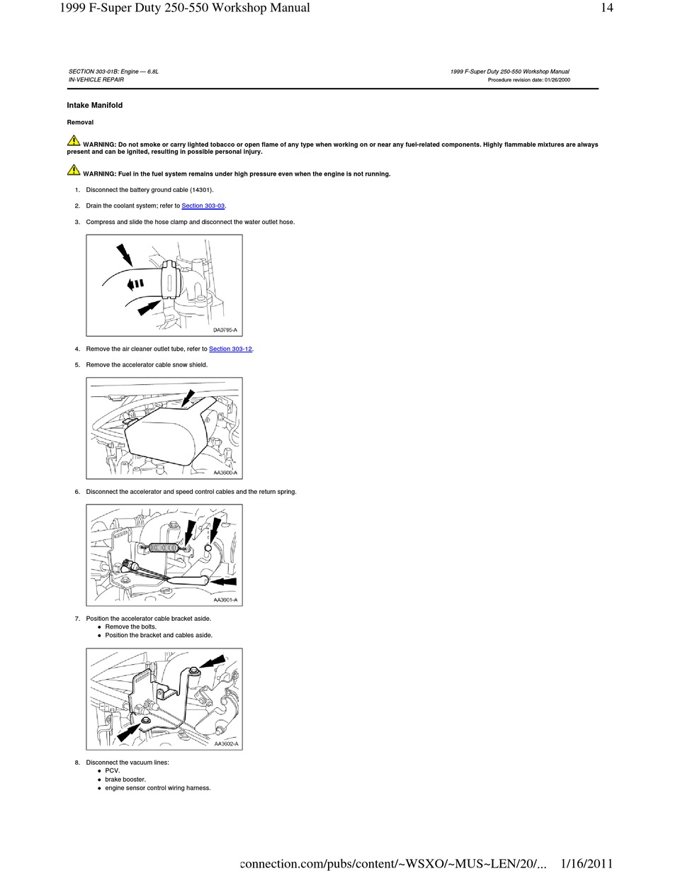 FORD F-SUPER DUTY 250 1999 WORKSHOP MANUAL Pdf Download | ManualsLib