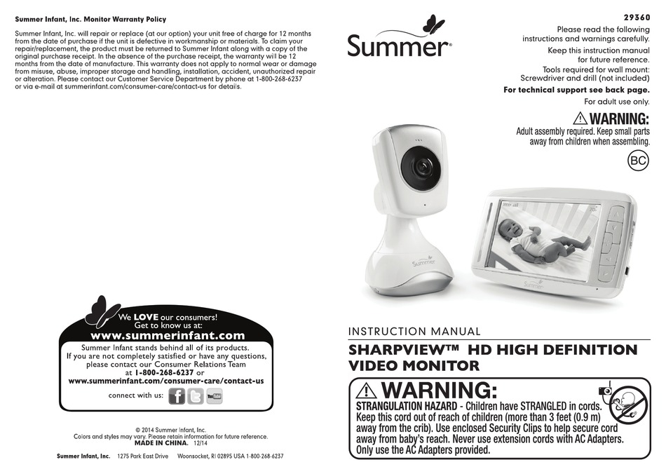 Summer Sharpview Instruction Manual Pdf Download Manualslib