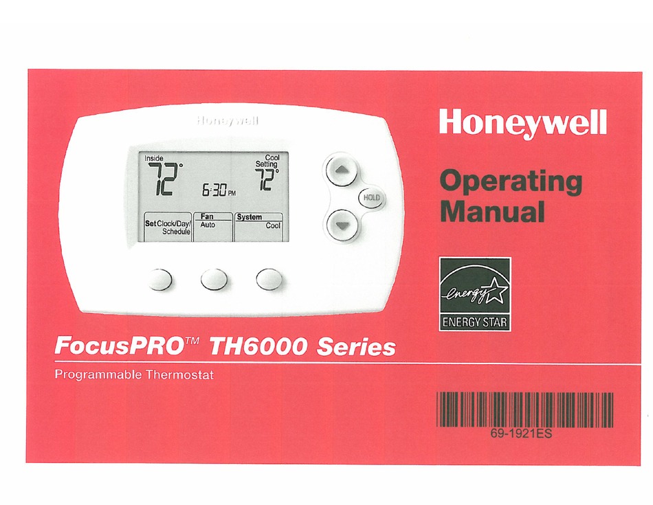 HONEYWELL FOCUSPRO TH6000 SERIES OPERATING MANUAL Pdf Download | ManualsLib