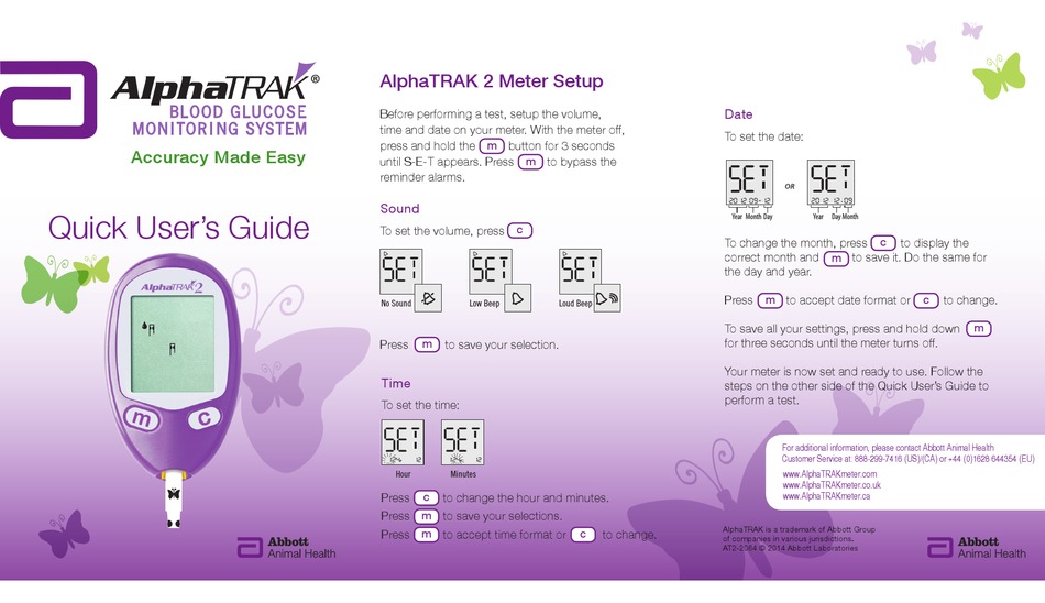 ABBOTT ALPHATRAK 2 QUICK USER MANUAL Pdf Download | ManualsLib