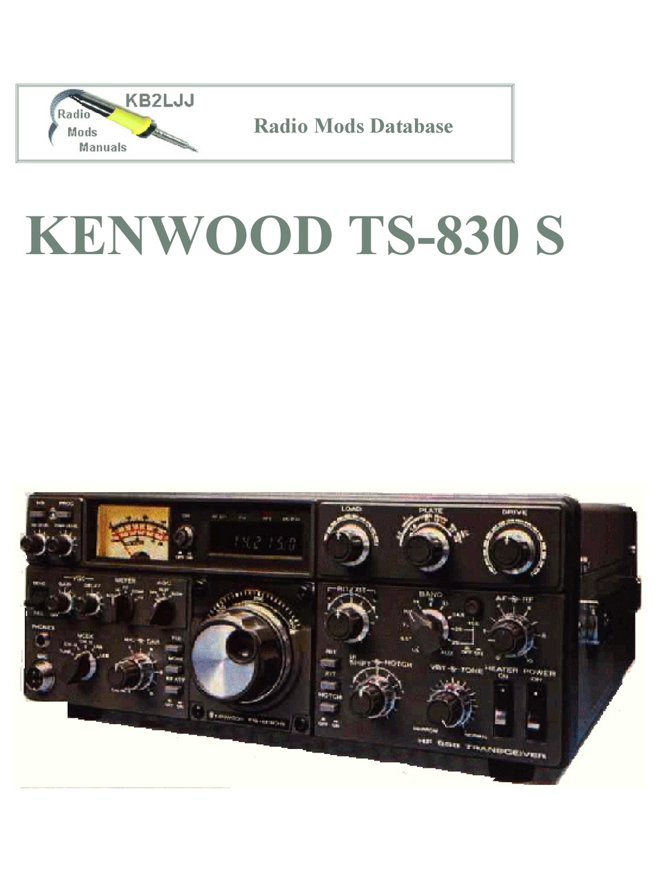 Details about   Kenwood HF Transceiver Model TS-830 Survival Manual Pt1 