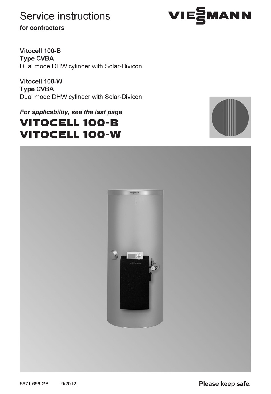 VIESSMANN VITOCELL 100-B SERVICE INSTRUCTIONS MANUAL Pdf Download ...