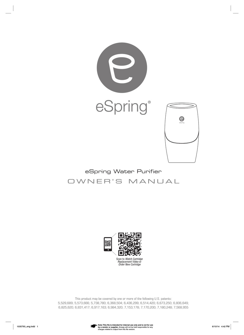 espring-water-purifier-owner-s-manual-pdf-download-manualslib