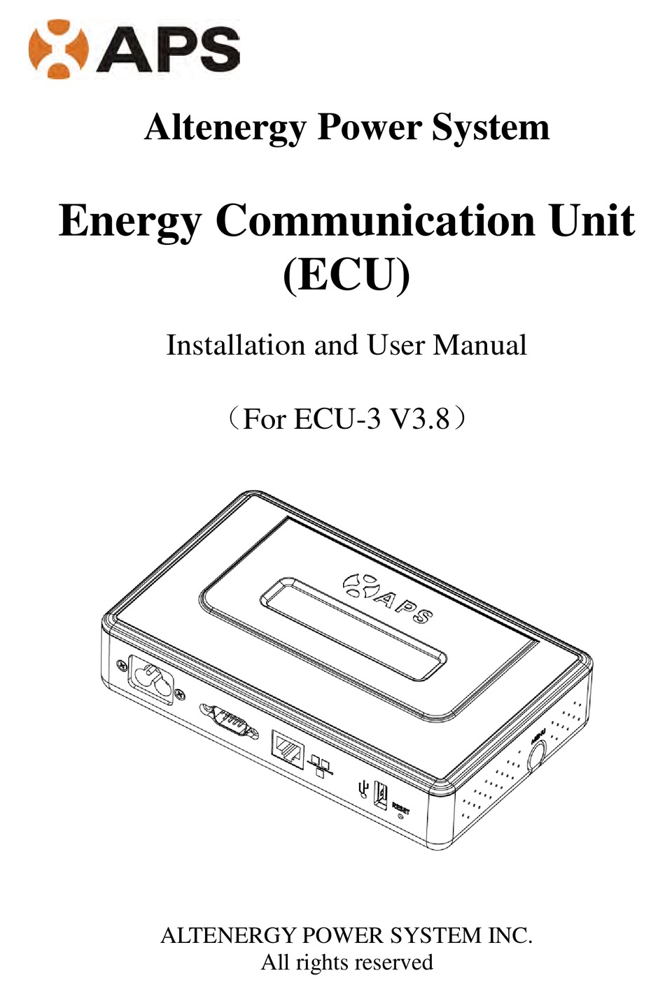 aps-energy-communication-unit-installation-and-user-manual-pdf-download