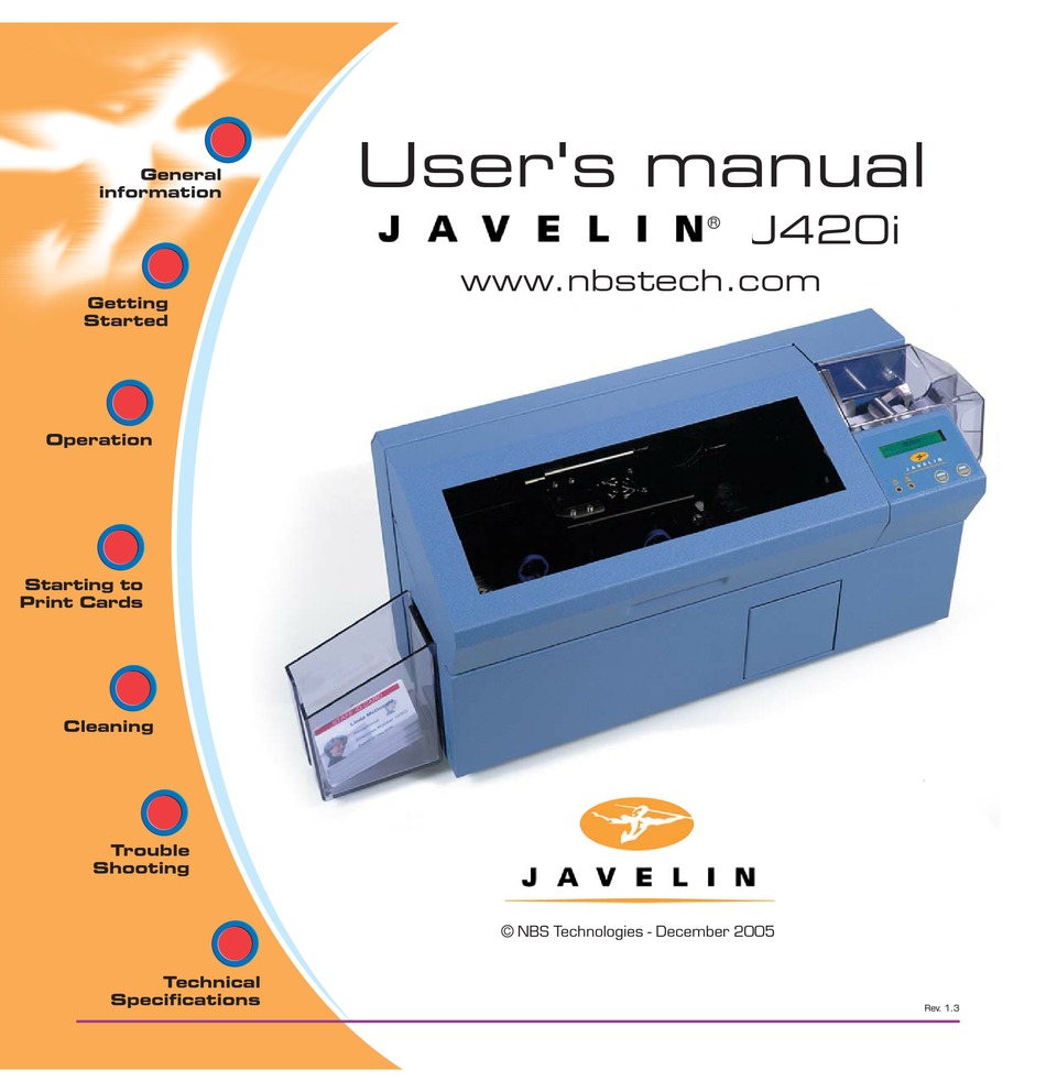 JAVELIN J420I USER MANUAL Pdf Download ManualsLib