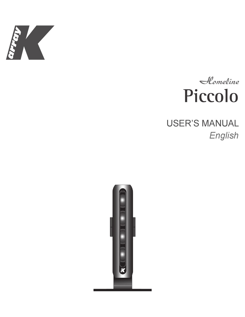 KARRAY PICCOLO USER MANUAL Pdf Download ManualsLib