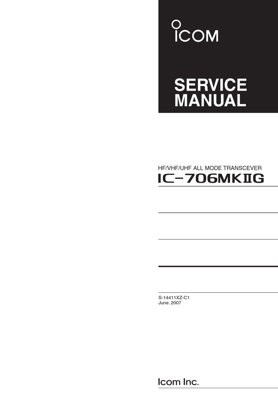 IC706MKIIG SERVICE MANUAL Pdf Download ManualsLib