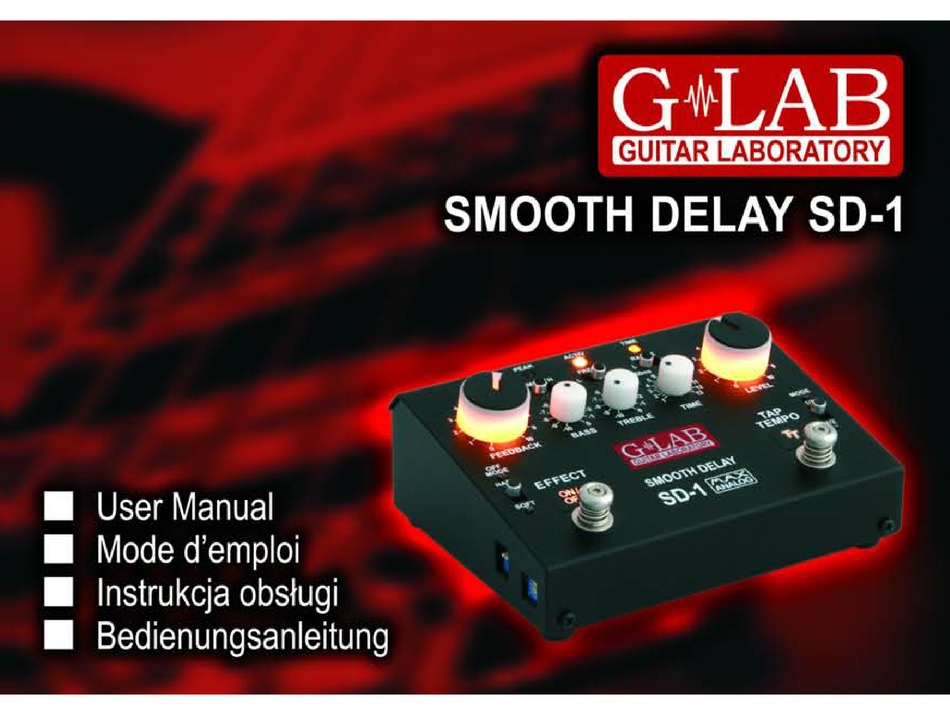 G-LAB SMOOTH DELAY SD-1 USER MANUAL Pdf Download | ManualsLib