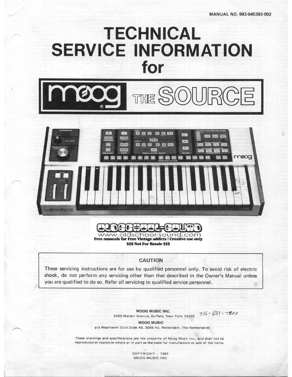 Moog Source Technical Service Information Pdf Download Manualslib