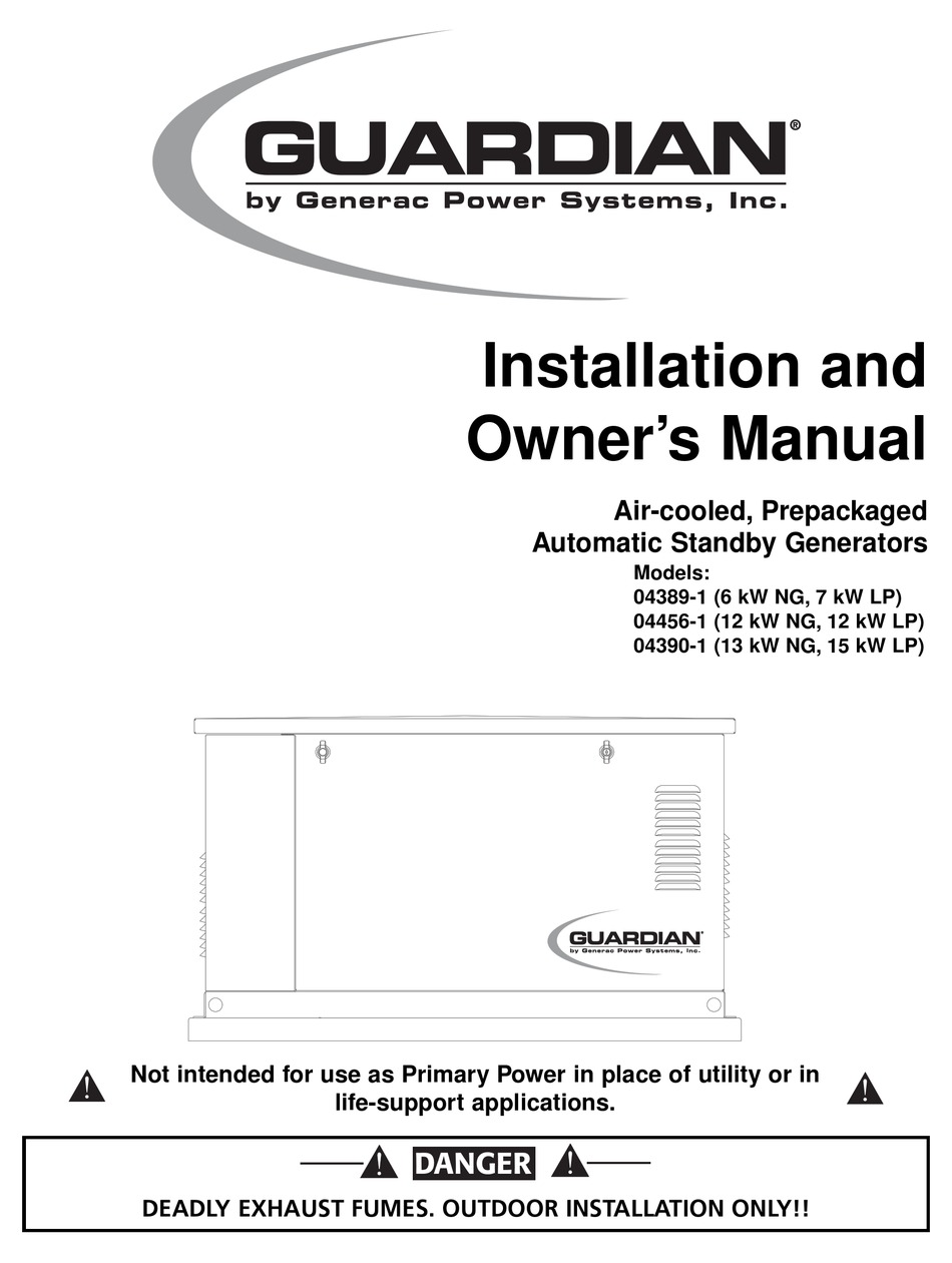 GUARDIAN 043891 INSTALLATION AND OWNER'S MANUAL Pdf Download ManualsLib