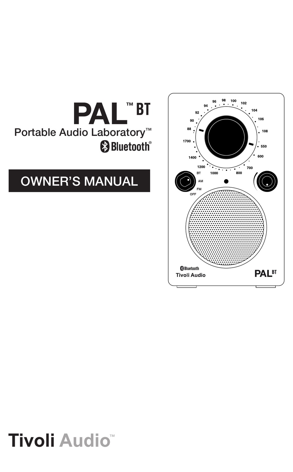 TIVOLI AUDIO PAL BT OWNER'S MANUAL Pdf Download | ManualsLib