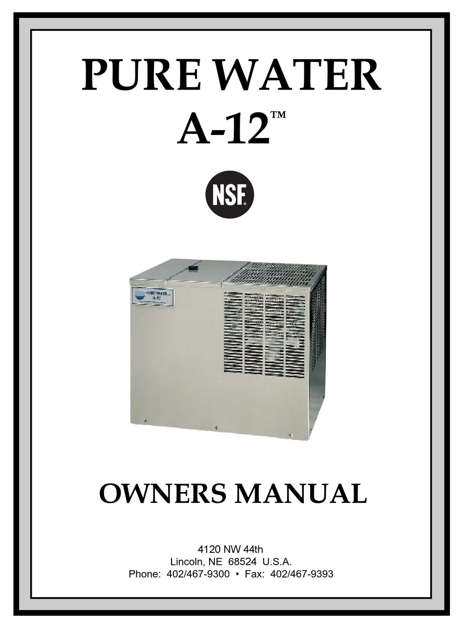 pure-water-a-12-owner-s-manual-pdf-download-manualslib